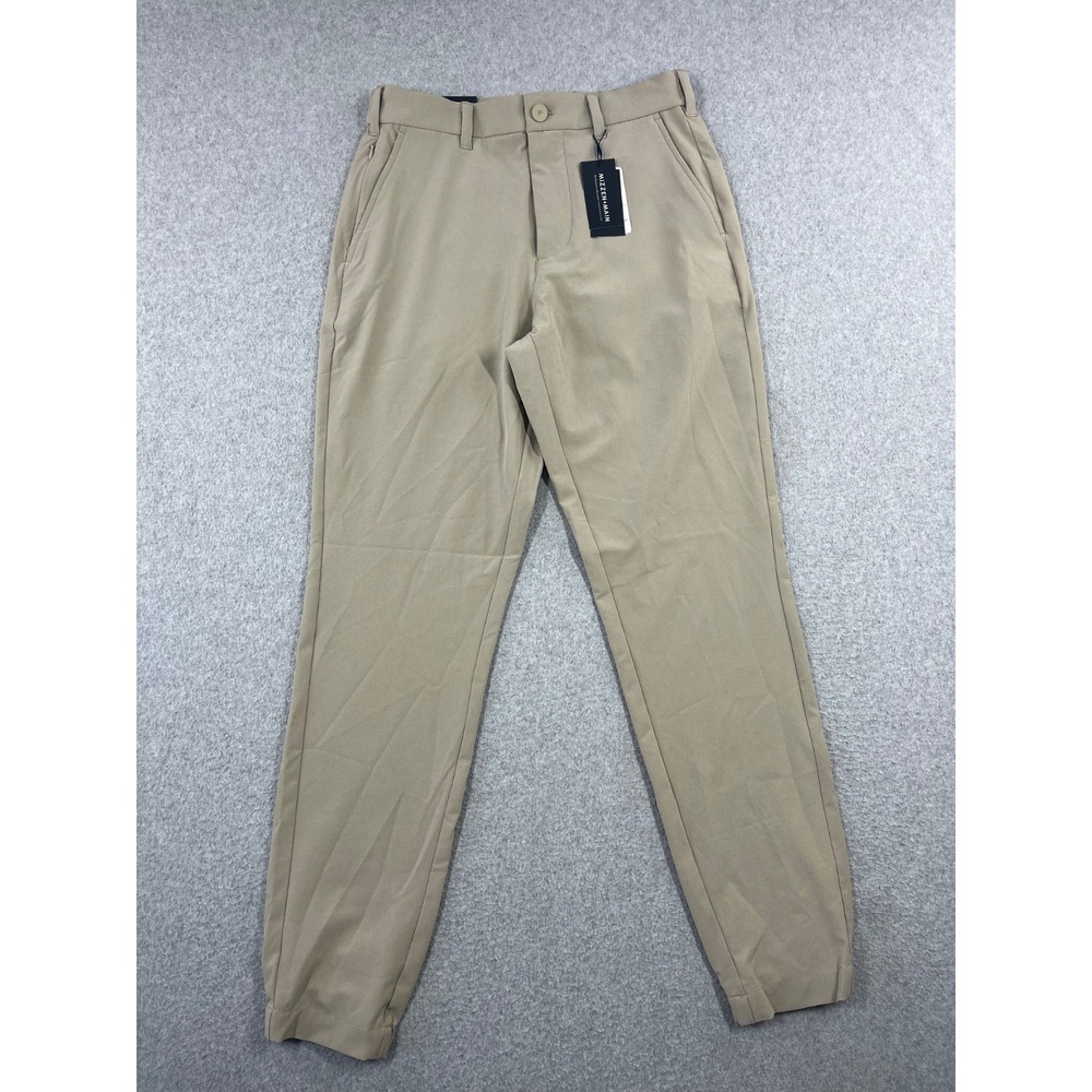 Mizzen Main Helmsman Jogger Pants Mens 30 Beige Slim Fit Moisture Wicking